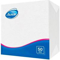 Салфетки бумажные 1 слой Лилия 24*24см 