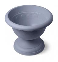 Вазон на ножке низкий 5,3л Колывань серый С146