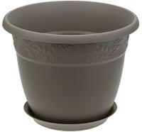 Кашпо РЯБИНА 10л французский серый М3058