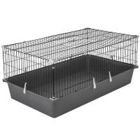Клетка д/круп. грыз Дарэлл КРОЛИК100-2 2-х эт. складная 98*58*81см сер-черн/44101сер-черн/Дарэлл