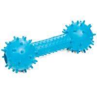 Игрушка с Гантель шипованная с колокольчиком цельнолитая резина 16см/12191052/Триол