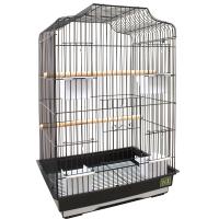 Клетка д/птиц N1 ДКп607 47,5*36*68см фигурная укомплектованная черная/4шт/Евро
