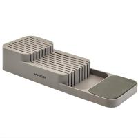 Подставка д/ножей 13,7*39,5*7,5см пластик черный мрамор BE-3011ST /12шт/Webber