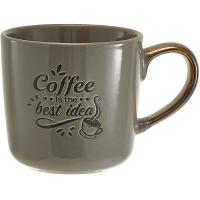 Кружка 400мл Coffee is the best idea серый Ф11-085L1 /48шт/ Rosario