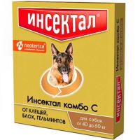 Капли Инсектал Комбо от внешн. и внутр. паразитов д/собак 40-60кг/42шт/N207/Экопром
