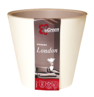 Кашпо Лондон 160мм 1,6л сливочный с вставкой ING6204 /16шт/ПР 