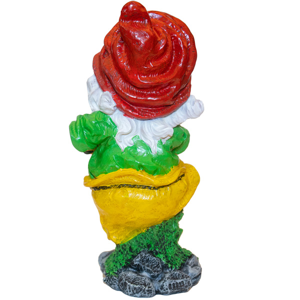 Гномик с гармошкой 15x15х35см 12715