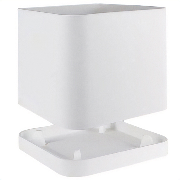 Кашпо 0,2л квадрат. белый с под. (пласт+слюда) 104/7/5-1 /36шт/Mehrni