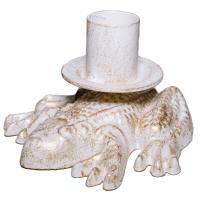 ДЕКОР Подсвечник Лягушка бел золото РЗДИ/1шт