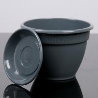 Цветочный горшок Антик 7,2л антрацит с поддоном 5PL0363