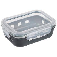 Контейнер Massimo 0,6л жаропр стекла крышка с заж.пласт в силикон. подставке 108339 /24шт/Mallony