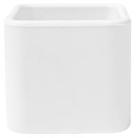 Кашпо 0,06л квадрат. белый (пласт+слюда) 104/5-1 /96шт/Mehrni