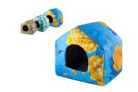 Лежанка-Домик ЧИП КОНУРА мягкий поликоттон поролон (L) 43*43*40см/9866