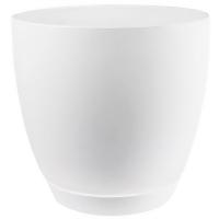 Кашпо 2,50л белый с под. (пласт+слюда) 101/17.5-1 /18шт/Mehrni
