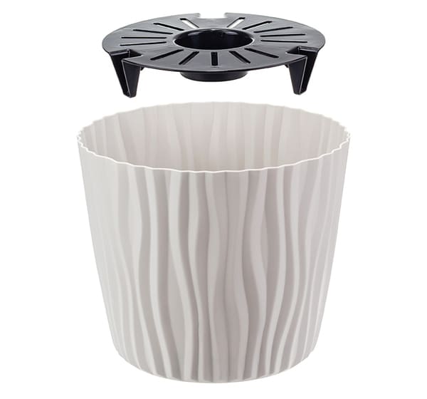 Кашпо ВОЛНА 4л кремовый М3189