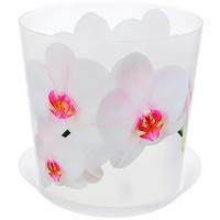 Кашпо для орхидей Деко 2,4л орхидея белая М3106