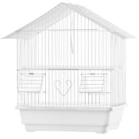 Клетка д/птиц N1 ДКпА101 30*23*39см домик укомплектованная белая/10шт/Евро