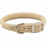 Ошейник кожа 5мм Корд круглый 22-26см бежевый/410211беж/Дарэлл