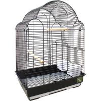 Клетка д/птиц N1 ДКп700А 42*30*57см фигурная укомплектованная черная/6шт/Евро