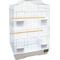 Клетка д/птиц N1 ДКп607 47,5*36*68см фигурная укомплектованная белая/4шт/Евро