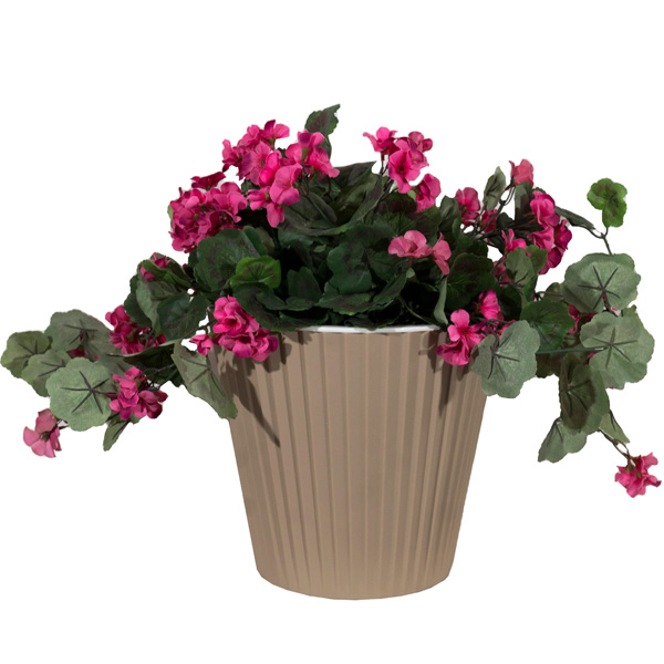 Кашпо Sand D320 15,8л молочный шоколад с вставкой на колесиках IG64041 /4шт/ПР