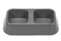 Миска двойная пластик для собак 2*300мл серый/1345/Дарэлл