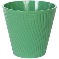 Кашпо Луи 2,7л зеленый с вставкой+дренаж /12шт/ЭД
