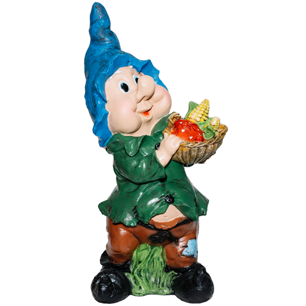 Фигура Гном с кукурузой и грибами 12588