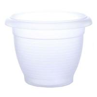 Цветочный горшок Терра 1л прозрачный с поддоном