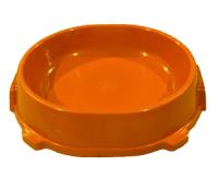 Миска одинарная пластик 0,22л д/кошек нескользящая оранжевая/FG17901/Гризли