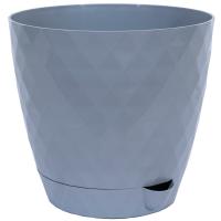 Кашпо Румба 3л серый шелк с прик. под. /24шт/ДТ