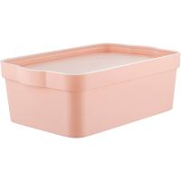 Ящик д/хранения 6л Keeplex Happy с крышкой розовый зефир LA5124 /10шт/ПР
