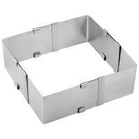 Форма д/выпечки квадрат. 9,5*16см раздвижная TORTA 108347 /24шт/ Mallony