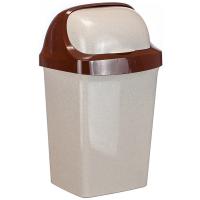 Контейнер для мусора 15л РОЛЛ ТОП мрамор М2466