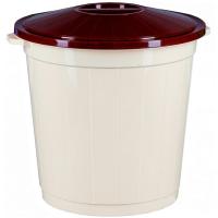 Бак 35л с крышкой слоновая кость 01002 /10шт/Арз