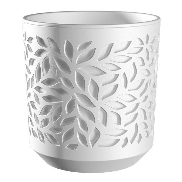 Кашпо Листья 2,5л белый КШ-9569