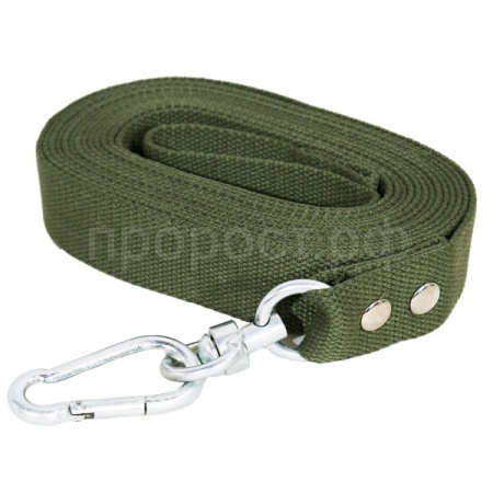 Поводок брезент 35мм*5м + карабин/29822