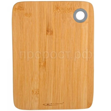 Доска раздел. бамбук 280*210*10мм прямоугол. силиконовая ручка КТ-ДР-159 /24шт/Катунь
