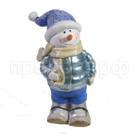 Снеговик на лыжах (синий)L10W7.5H17.5  714186