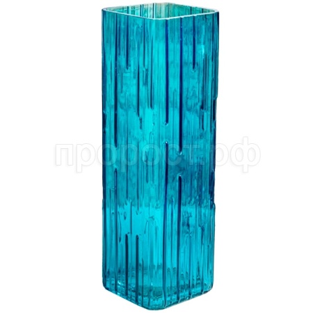 Ваза д/цветов Квадро большая бирюза стекл. /1904-Н5 /1шт/ДК