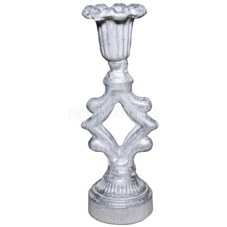 ДЕКОР Подсвечник Ампир бел серебро РЗДИ/1шт