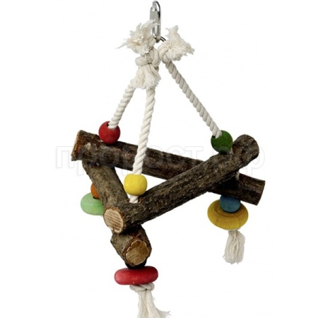 Игрушка для птиц Треугольник деревянный