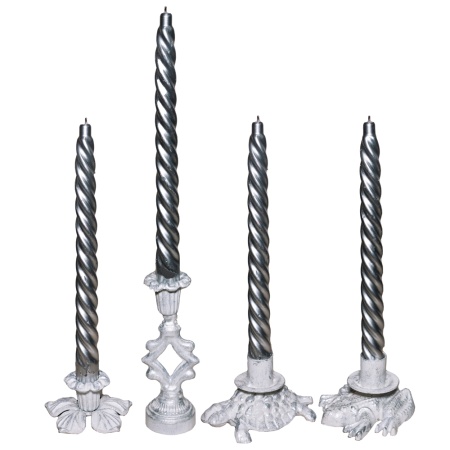 ДЕКОР Подсвечник Черепаха бел серебро РЗДИ/1шт