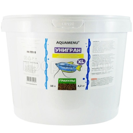 Корм для рыб Аква меню Унигран XL ведро 11л