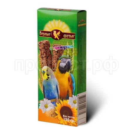 Лакомство для птиц Палочки Верные друзья для всех попугаев с кунжутом 150гр