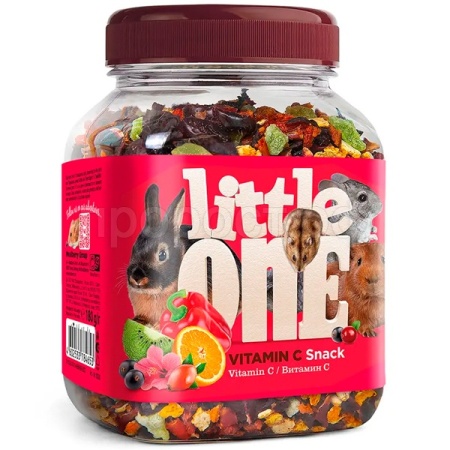 Лакомство д/грыз Литтл Ван Витамин С ягоды, фрукты, овощи 160г банка/6шт/