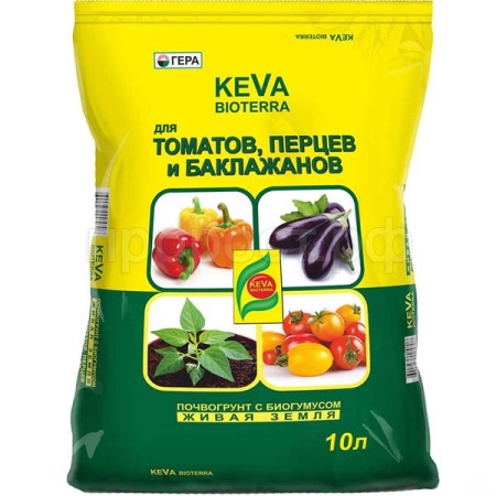 Грунт KEVA BIOTERRA для Томатов и Перцев 10л Гера 