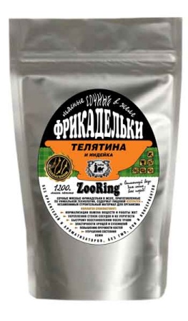 Корм для собак ZooRing  желе фрикадельки телятина/индейка 1200гр