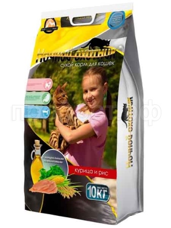 Корм для кошек Ночной охотник 10кг  курица рис