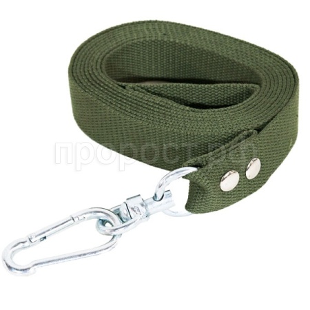 Поводок брезент 35мм*3м + карабин/29821